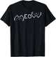 Meow Word Cat Faces Cute Feline Pet Lover Men Women Kids T-Shirt - T-Shirt | Black