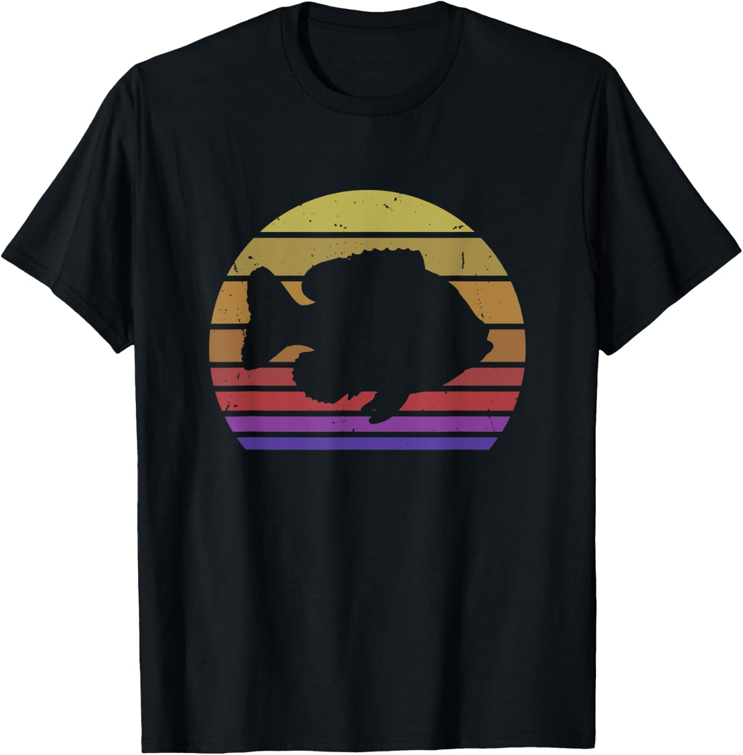 Retro Bluegill Fishing | Fishing T-Shirt - T-Shirt | Black