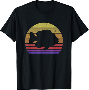 Retro Bluegill Fishing | Fishing T-Shirt - T-Shirt | Black