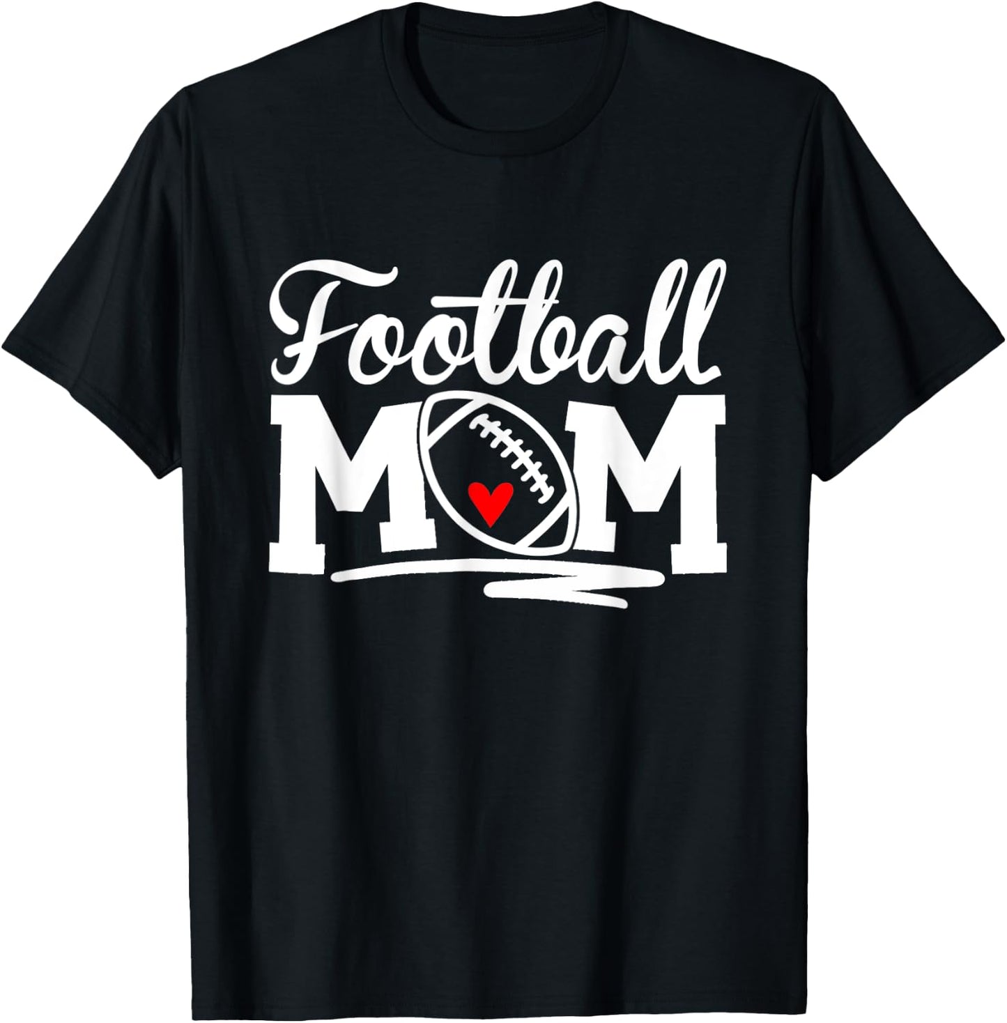 Football Mom Leopard Football Love Football Player T-Shirt - T-Shirt | Black