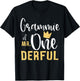 Grammie of Mr Onederful 1st Birthday First One-Derful Nanny T-Shirt - T-Shirt | Black