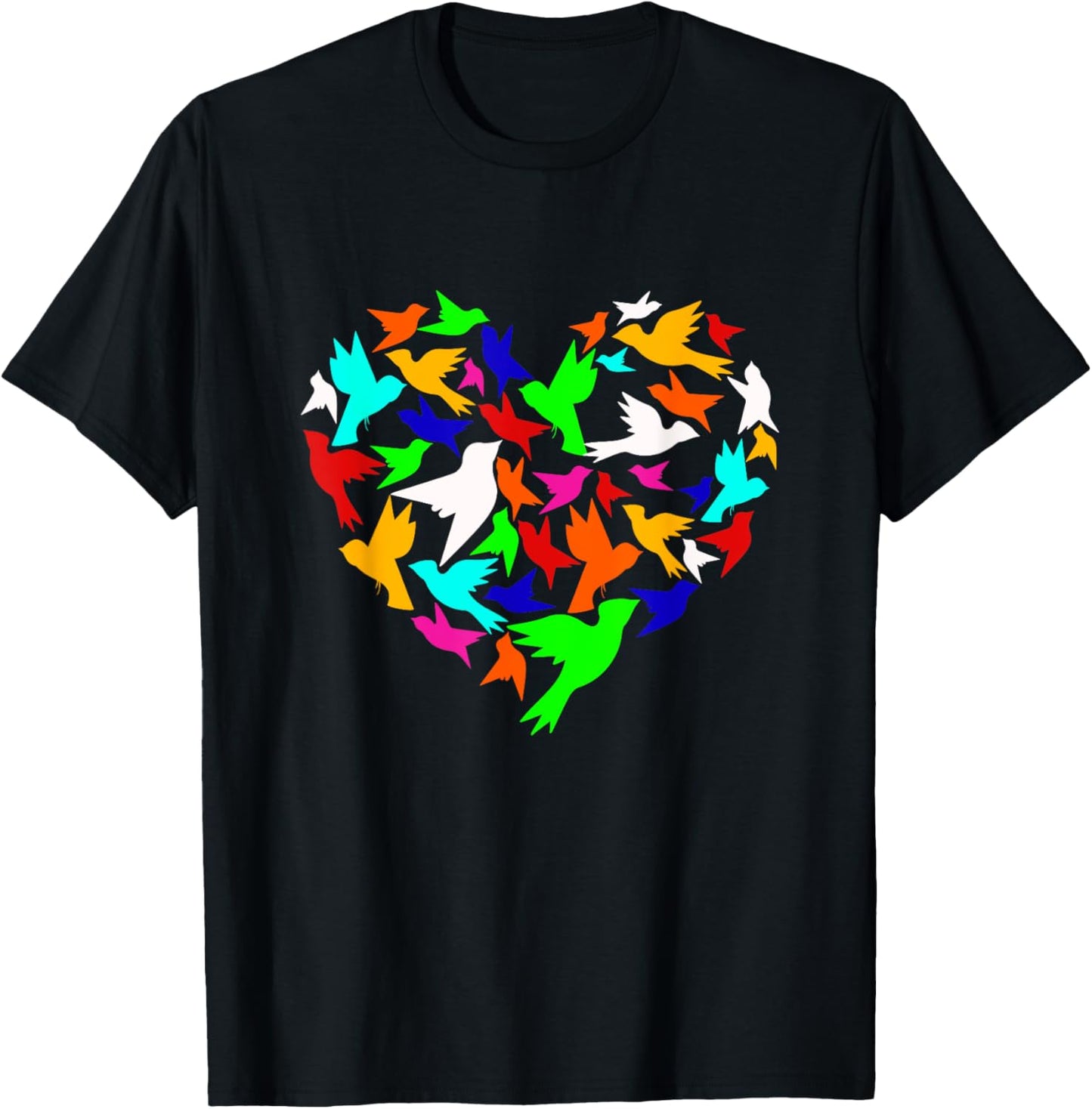 Ornithology ornithologist bird lover heart T-Shirt - T-Shirt | Black