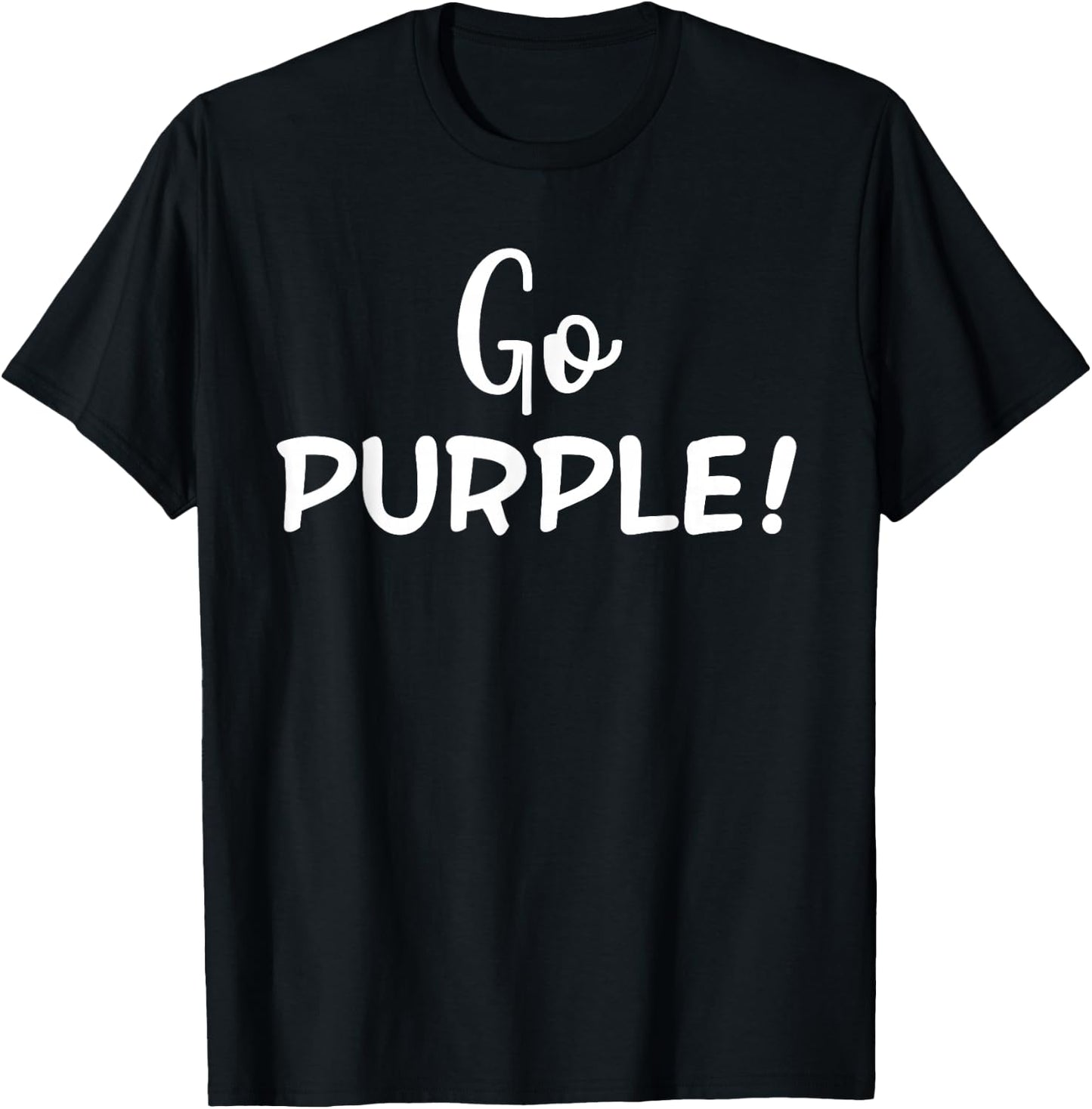 Go Purple! Team Spirit Game School Competition Color Sports T-Shirt - T-Shirt | Black