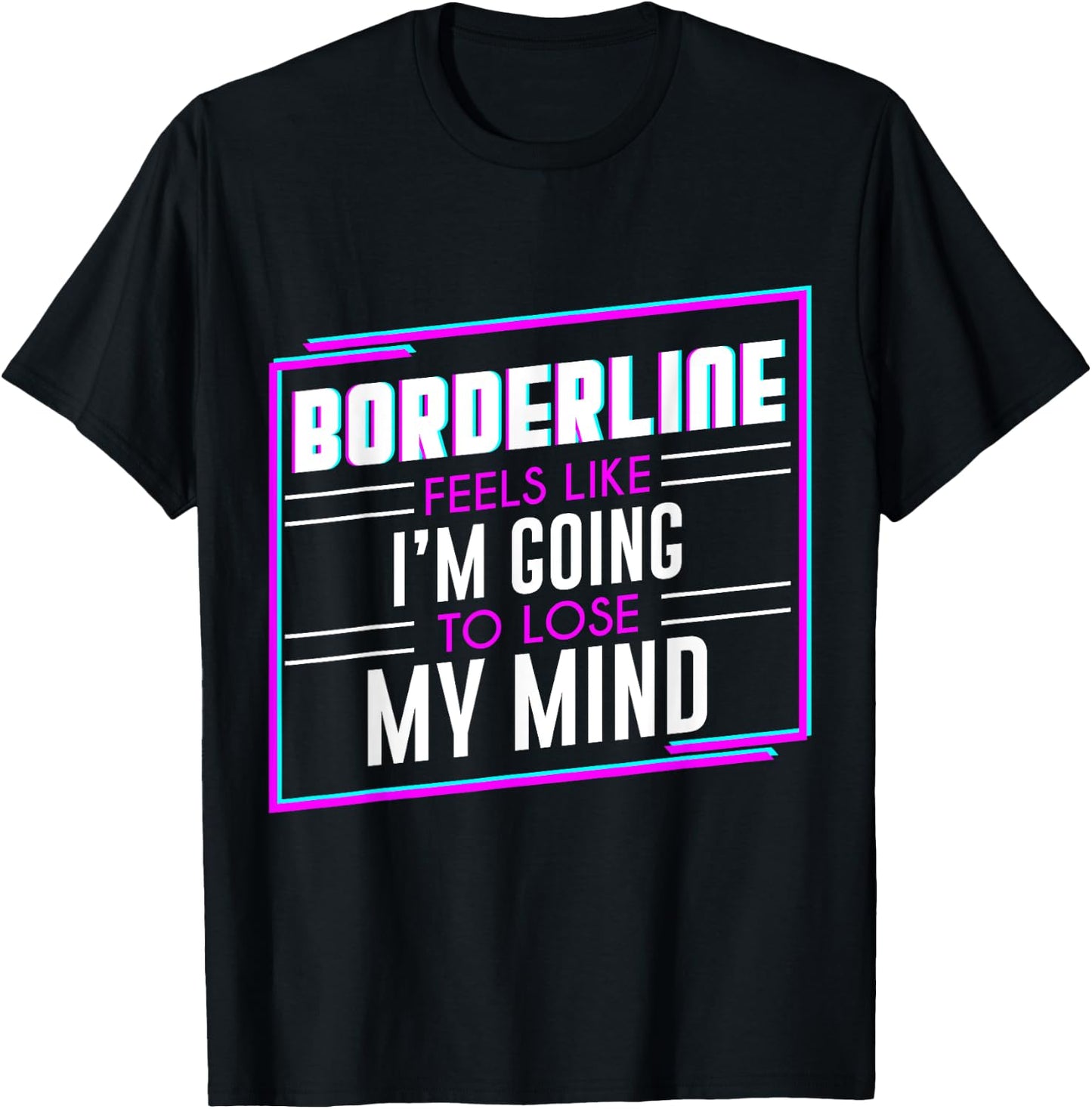 LyricLyfe - - BORDERLINE T-Shirt - T-Shirt | Black