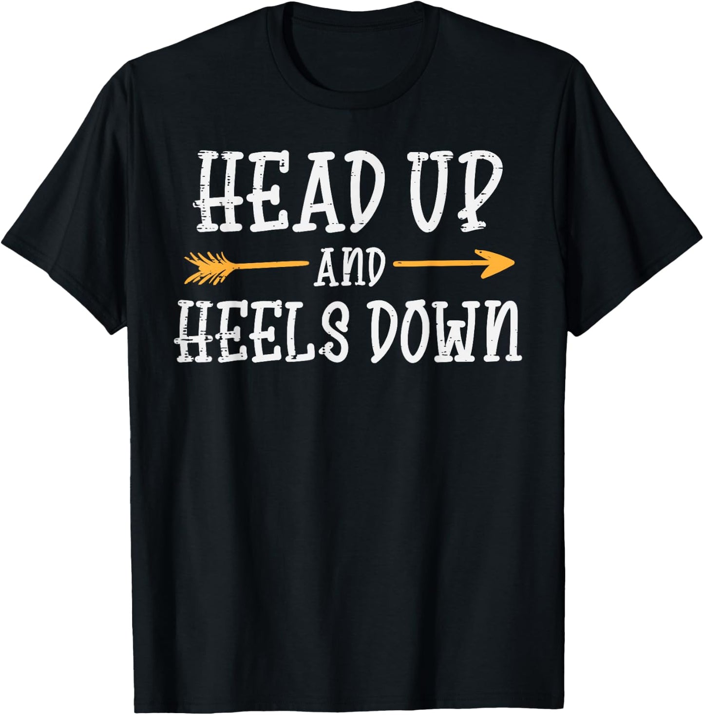 Head Up Heels Down Horse Riding Equestrian Men Women Kids T-Shirt - T-Shirt | Black