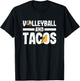 Volleyball And Tacos Funny Vball Taco Player Mexican Lover T-Shirt - T-Shirt | Black