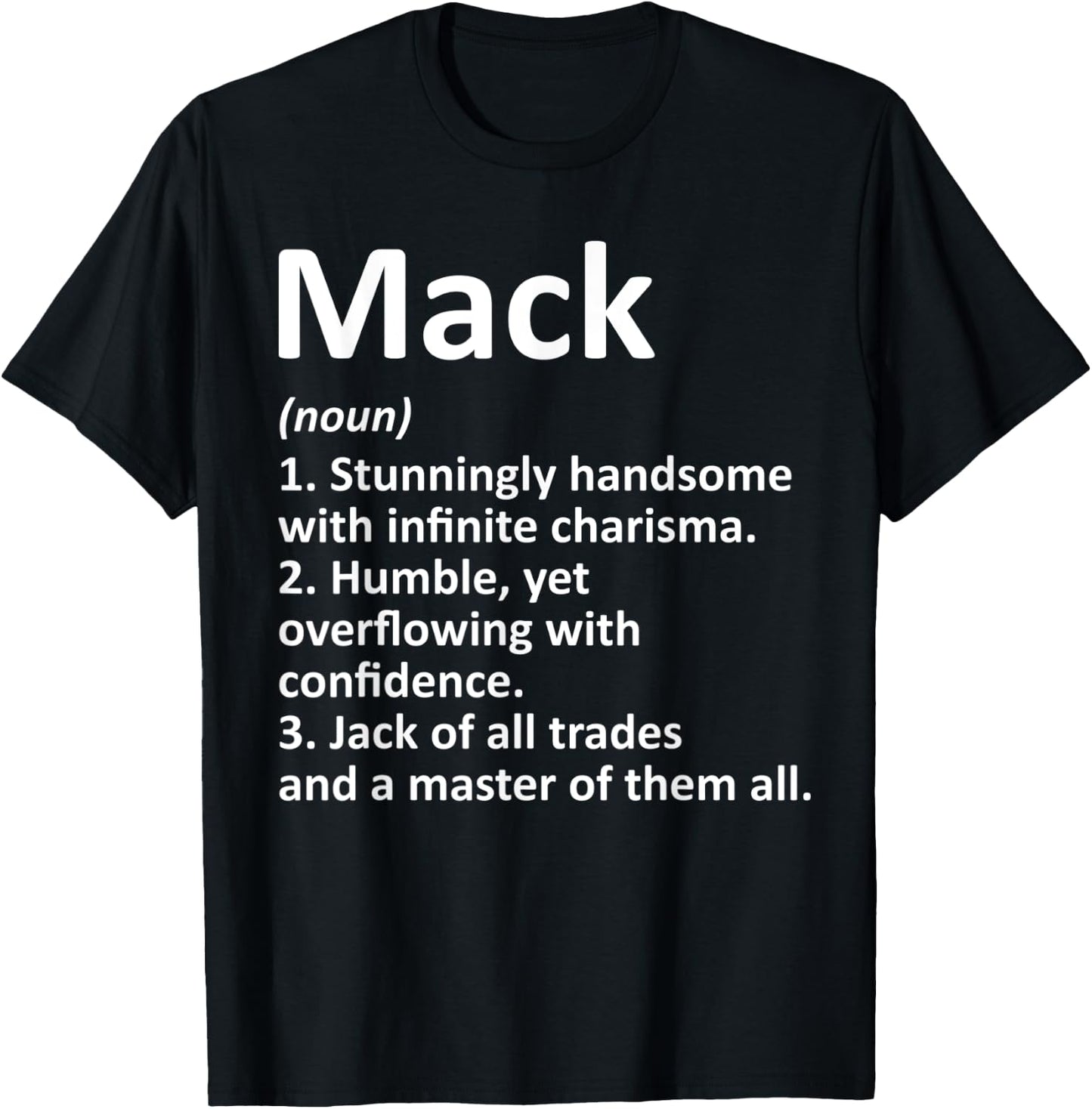MACK Definition Funny Surname Family Tree Birthday Reunion T-Shirt - T-Shirt | Black