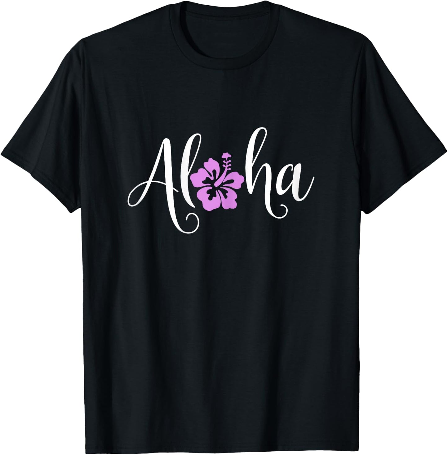 Aloha Hawaiian Hibiscus Flower Surfer Maui Kauai Hawaii T-Shirt - T-Shirt | Black