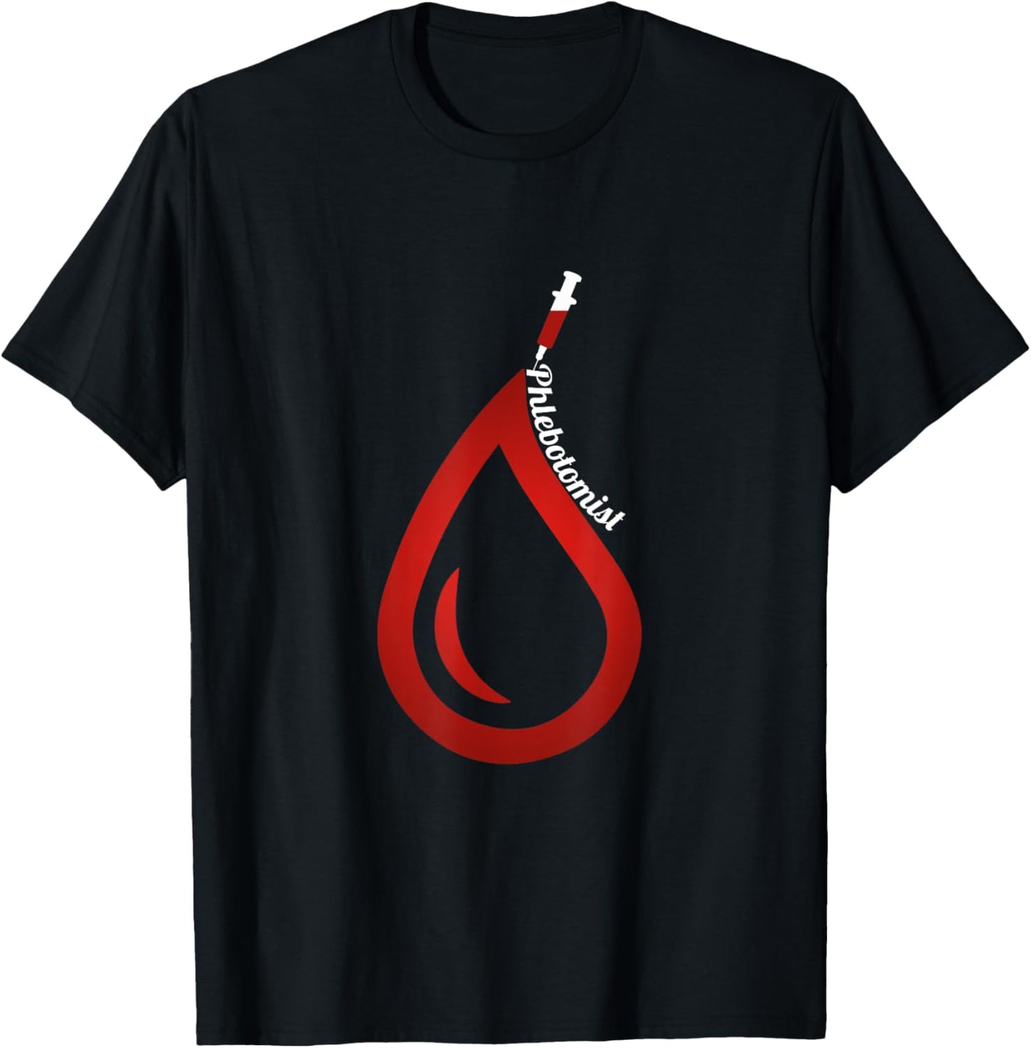 Veins Hospital Syringe Medical Medicine Phlebotomist Blood Drop Nurse Doctor Vein Laboratory Gift Adult Black T-Shirt - T-Shirt | Black