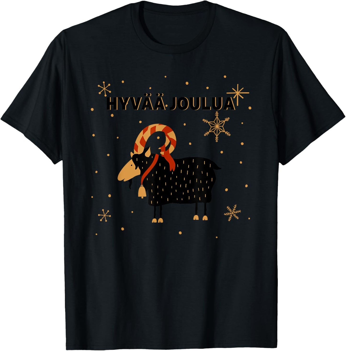 Hyvaa Joulua Finnish Christmas T-Shirt - T-Shirt | Black