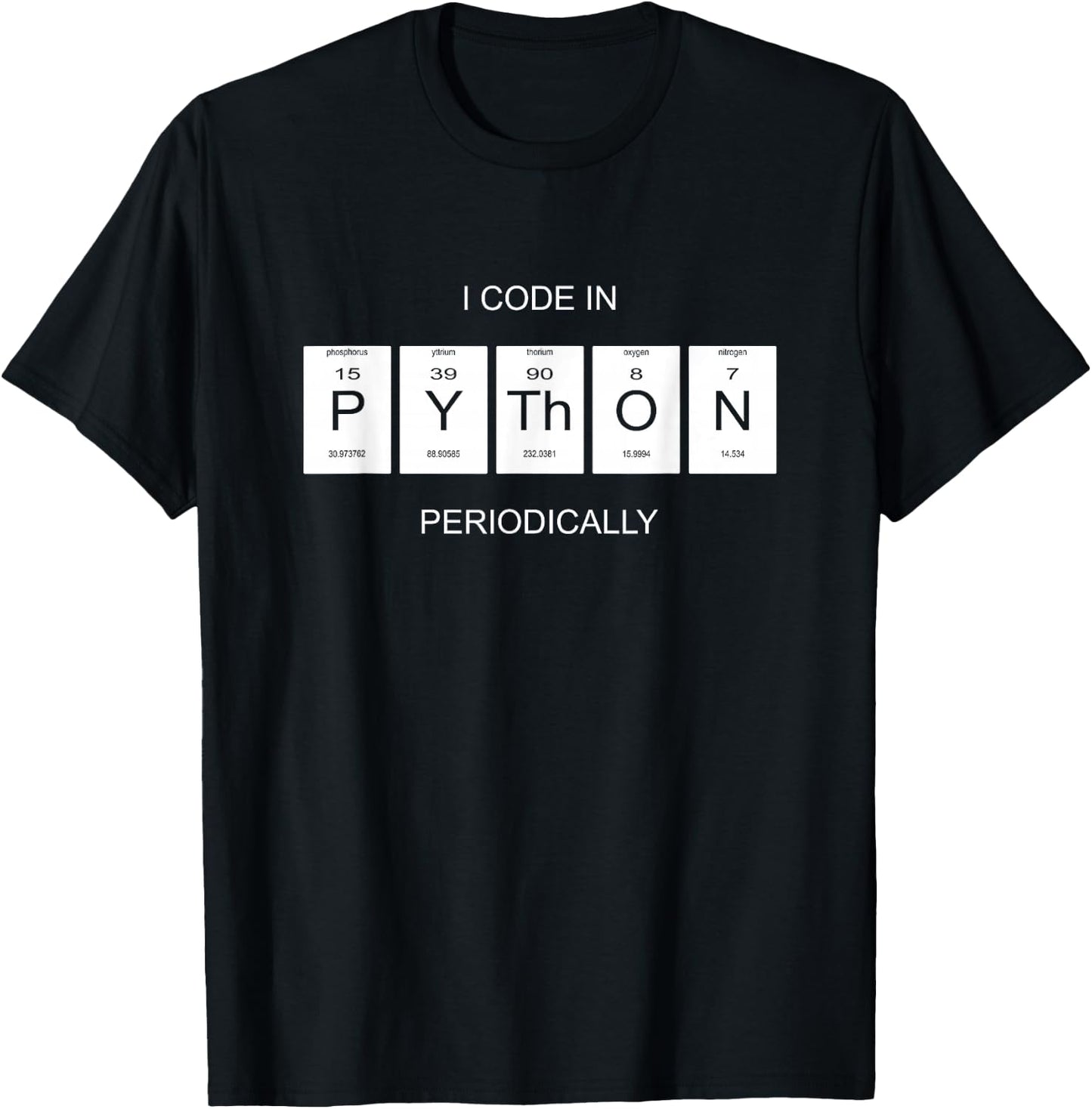 Python Developer Periodic Table Gift I Web Design T-Shirt - T-Shirt | Black