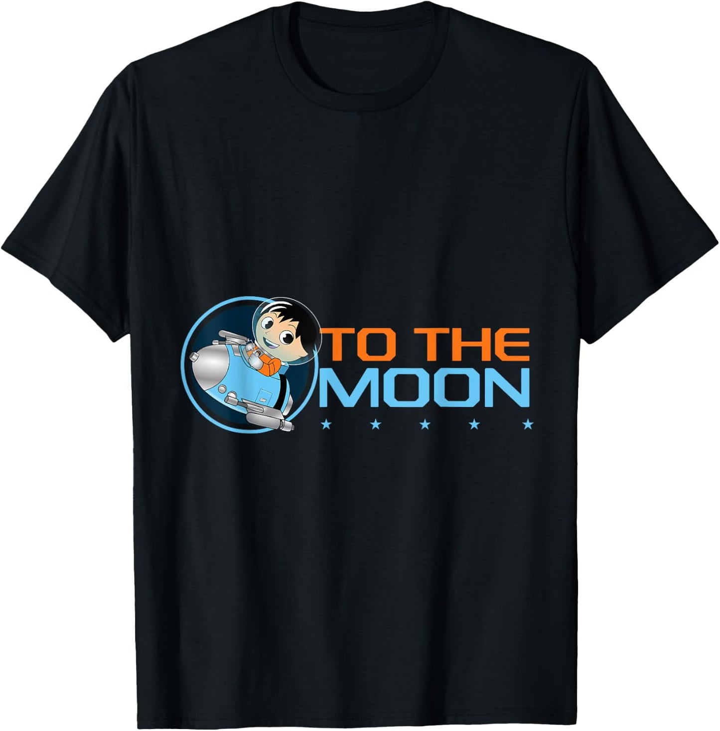 Ryan's World Galaxy Explorers To The Moon T-Shirt - T-Shirt | Black