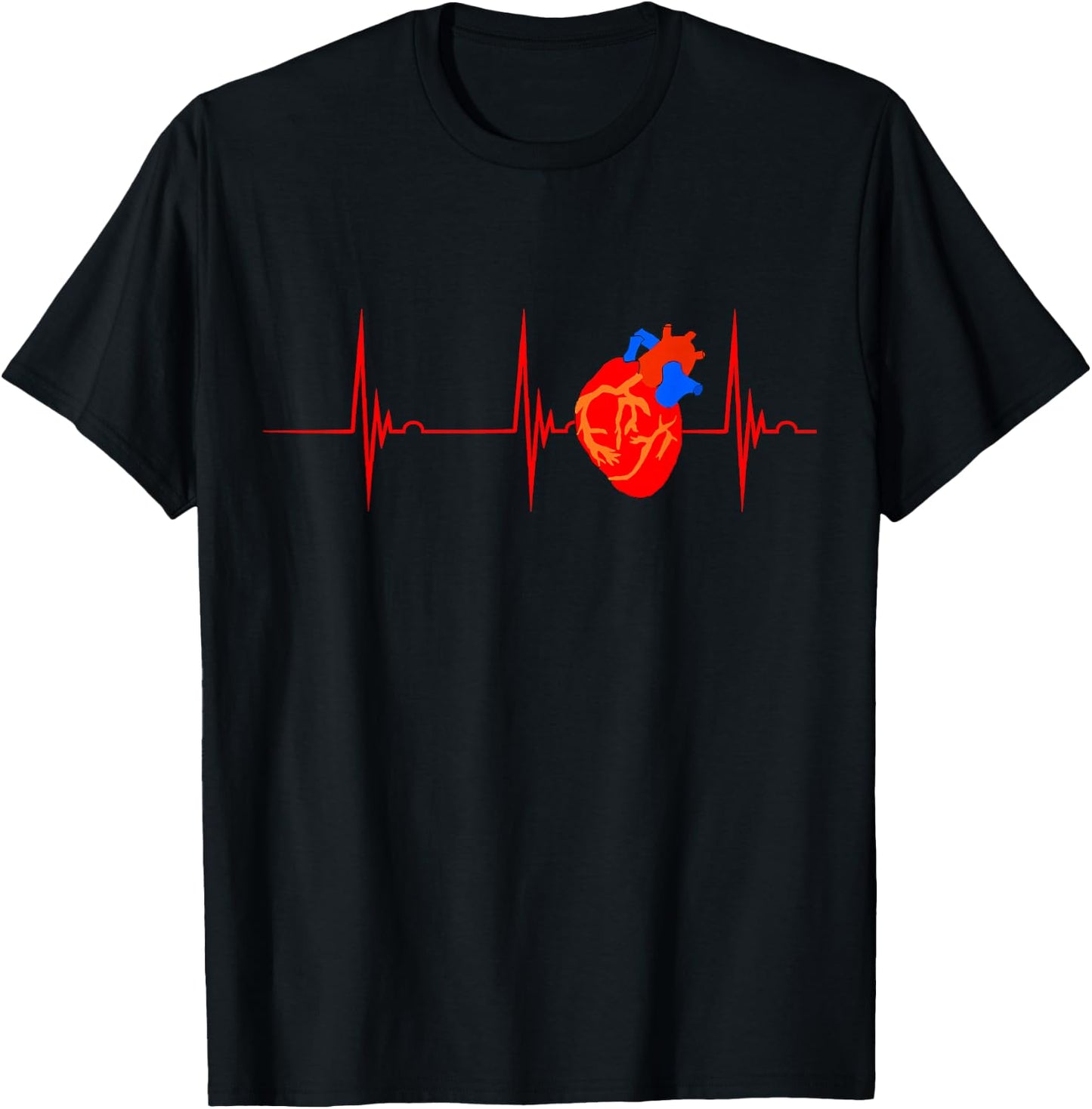 Cardiology Anatomy Heart Cardiologist Rhythm ECG Pulse Doctor T-Shirt - T-Shirt | Black