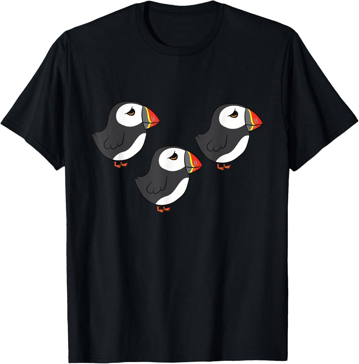 Cute Puffins Love Puffins T-Shirt - T-Shirt | Black