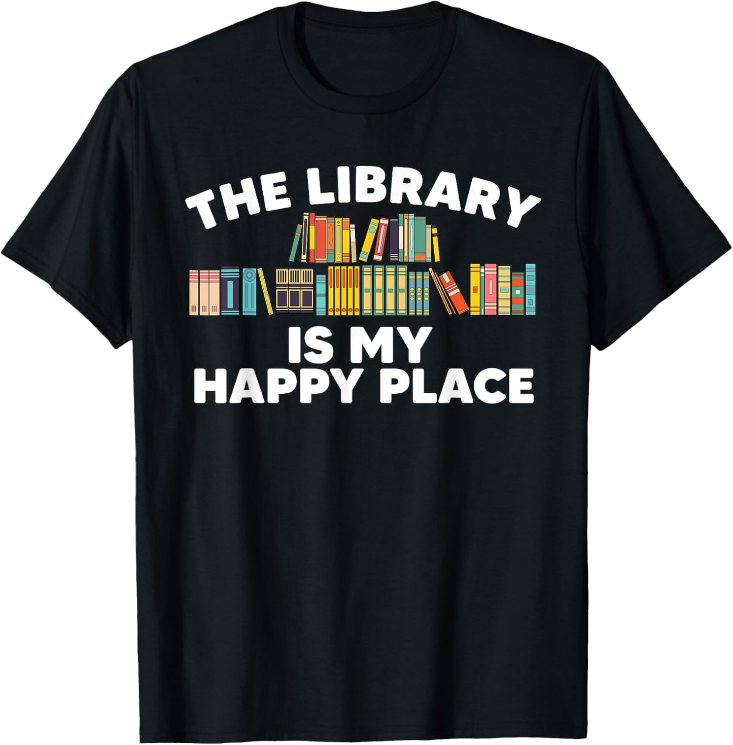 Cool Library Art Women Bookworm Librarian Book Lover T-Shirt - T-Shirt | Black
