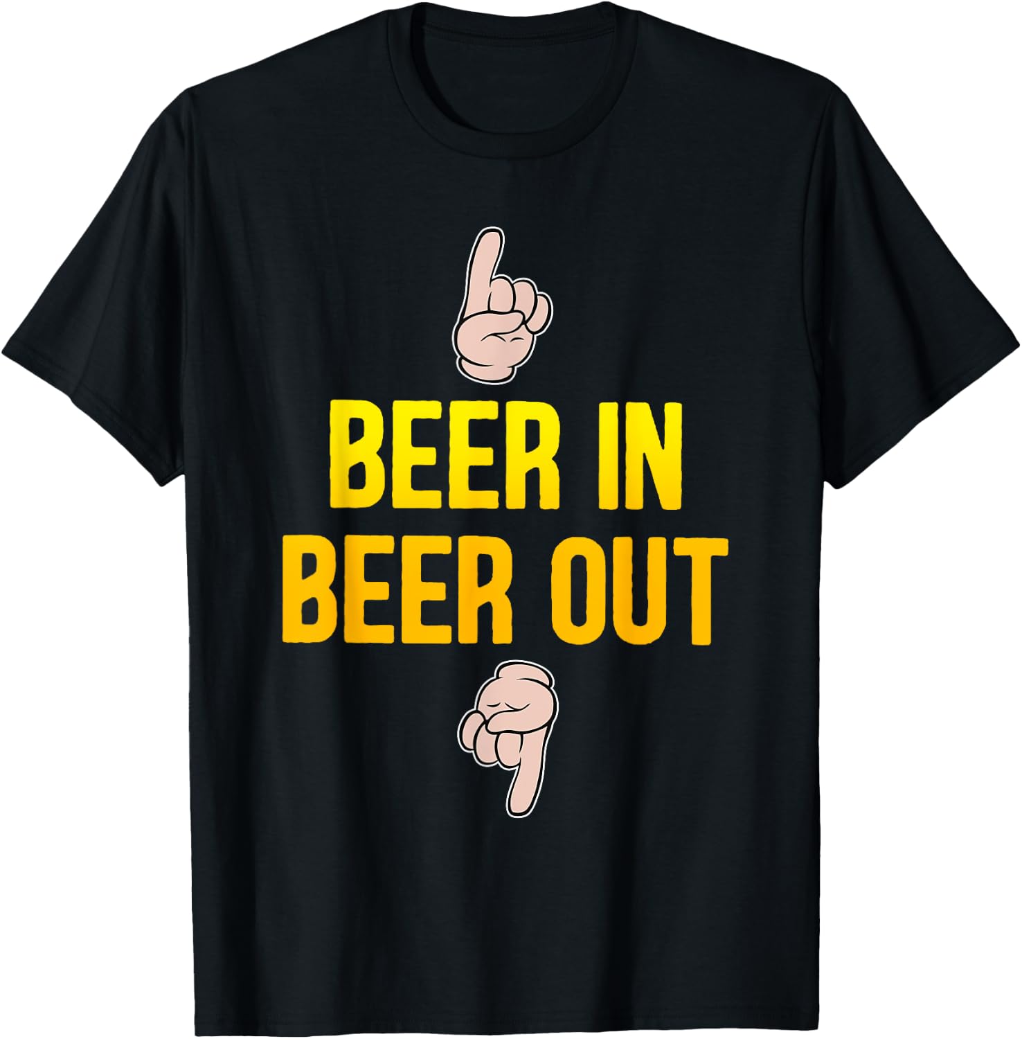 Beer in beer out Gift beer lover T-Shirt - T-Shirt | Black