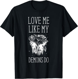 Love Me Like My Demons Do Witch Halloween T-Shirt - T-Shirt | Black