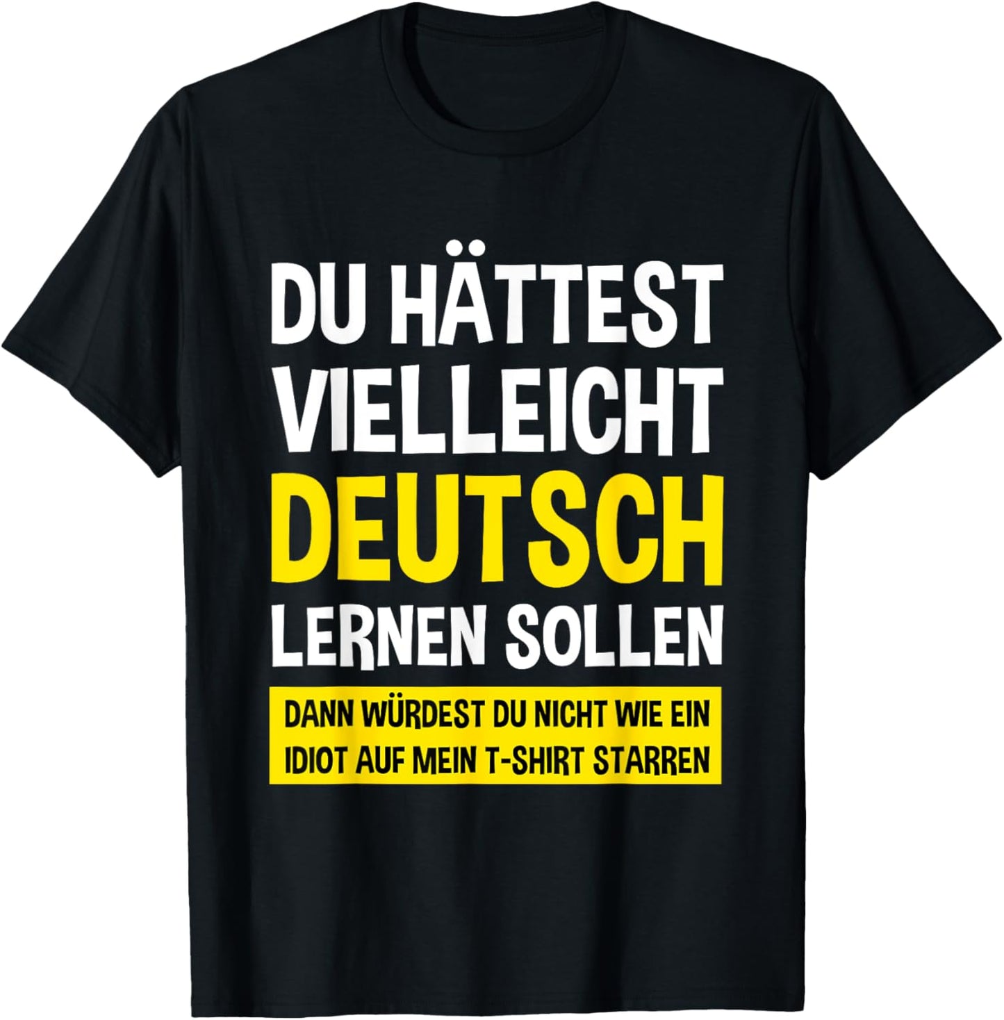 Learn German Speaker - Funny Germany Flag German-American T-Shirt - T-Shirt | Black