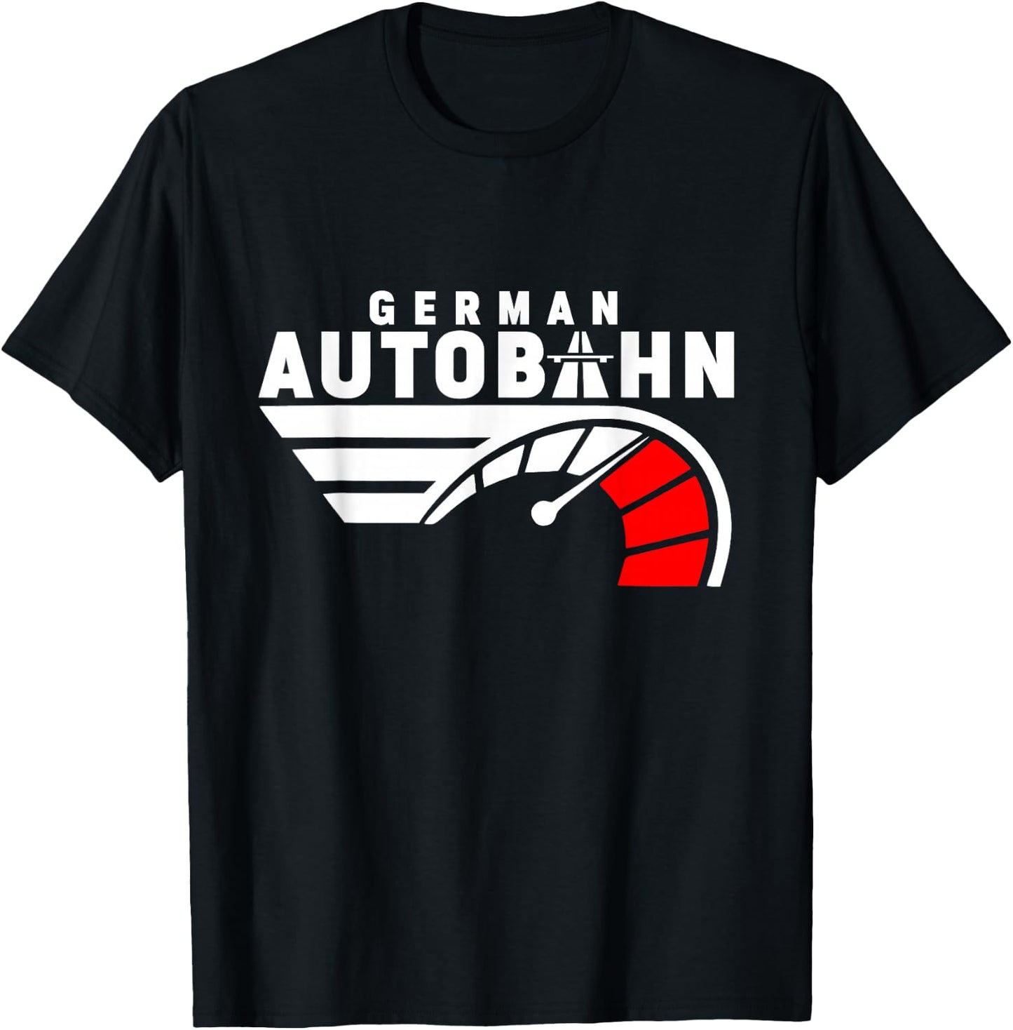 German Autobahn Highway No Speed Limit Racing T-Shirt - T-Shirt | Black