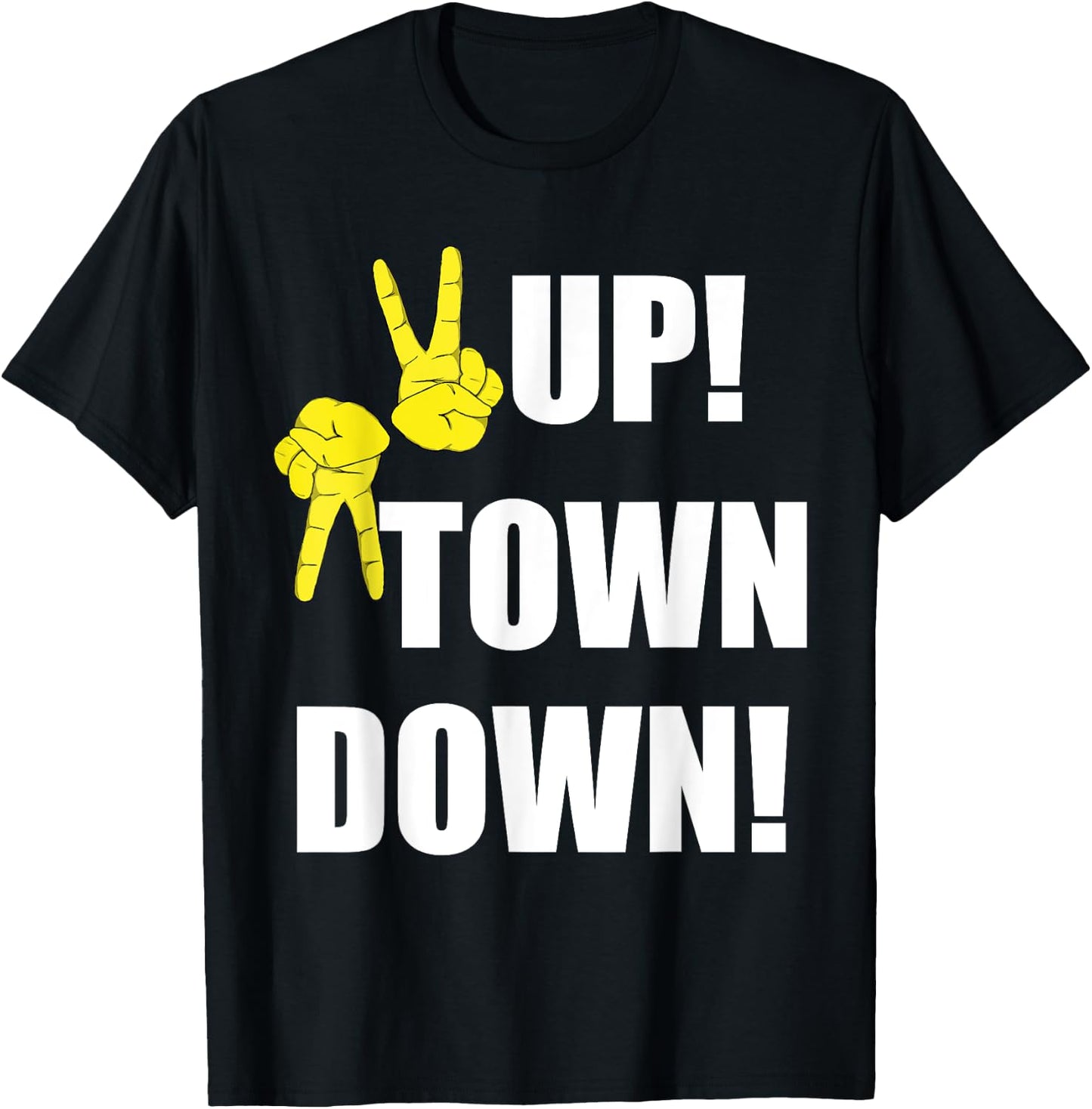 Peace Up A-Town Down T-Shirt - T-Shirt | Black