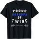 Proud Grandpa of Twins - Twins Announcement Shirt T-Shirt - T-Shirt | Black
