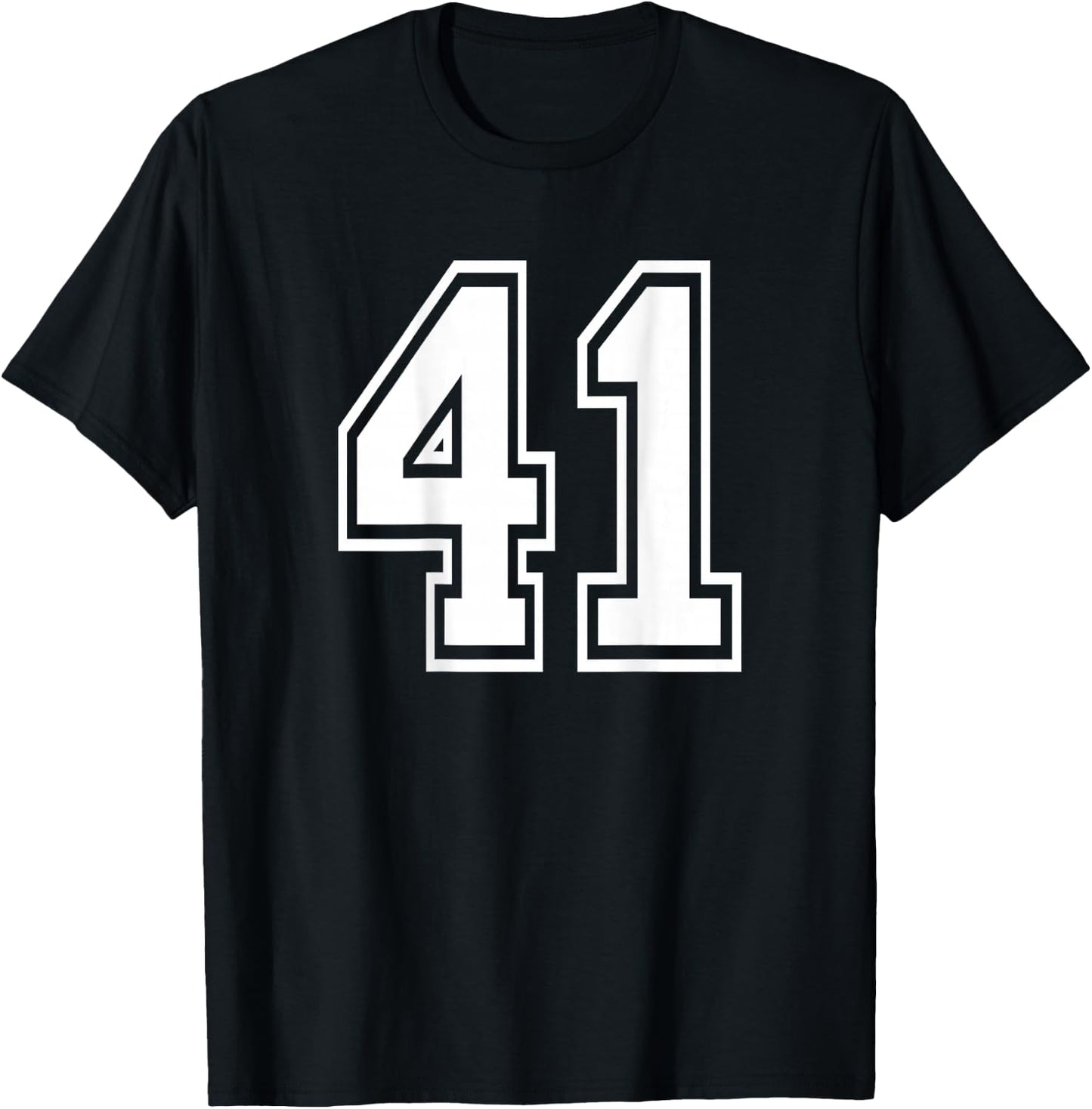 Number 41 Shirt Sports Player Number BACK of Shirt only T-Shirt - T-Shirt | Black