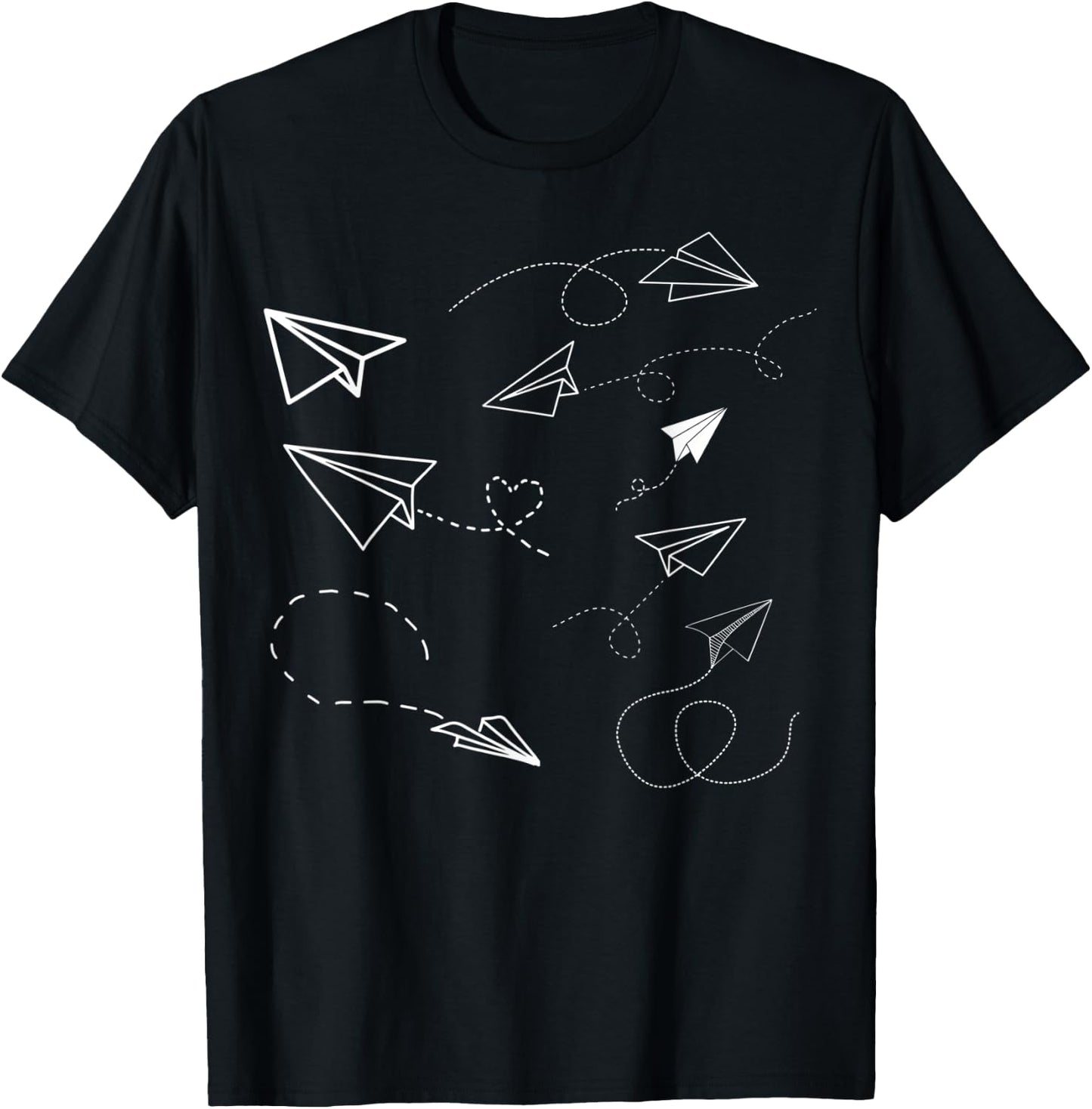 Paper Plane Love Funny Paper Plane Fold T-Shirt - T-Shirt | Black