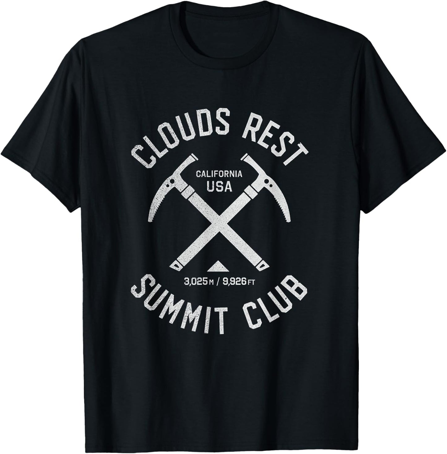 Clouds Rest Summit Club | I climbed Clouds Rest T-Shirt - T-Shirt | Black