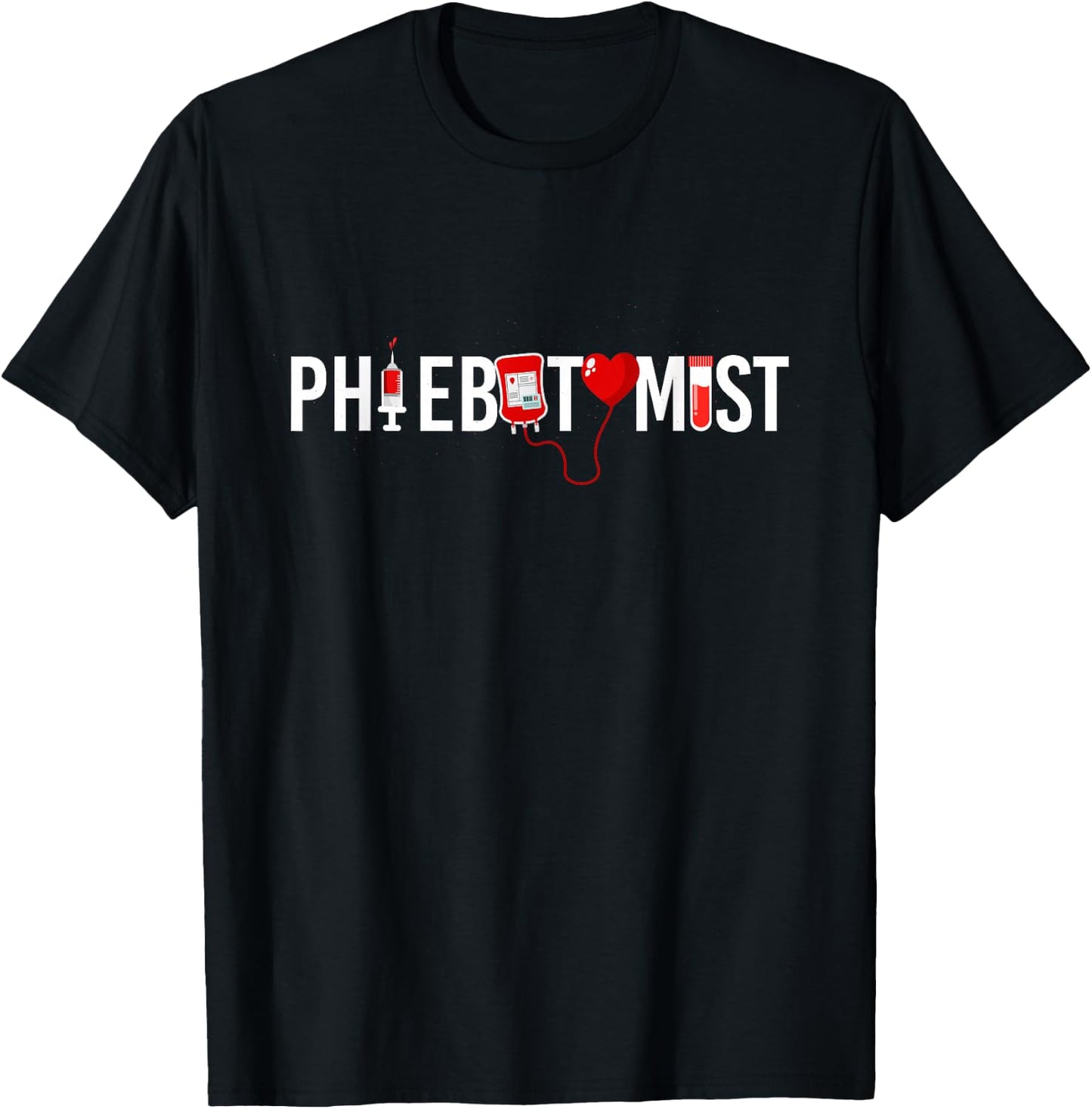 Phlebotomist Tech Technician T-Shirt - T-Shirt | Black