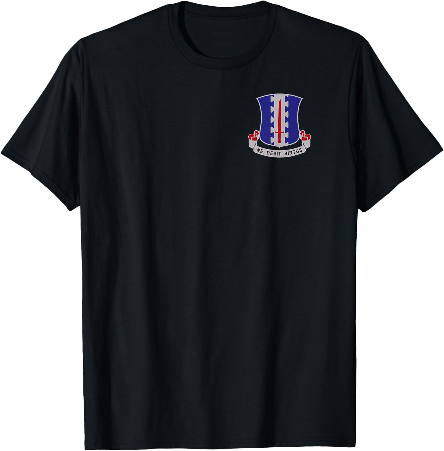 101st Airborne - 187th Reg DUI - Rakkasans - Ne Desit Vertus T-Shirt - T-Shirt | Black