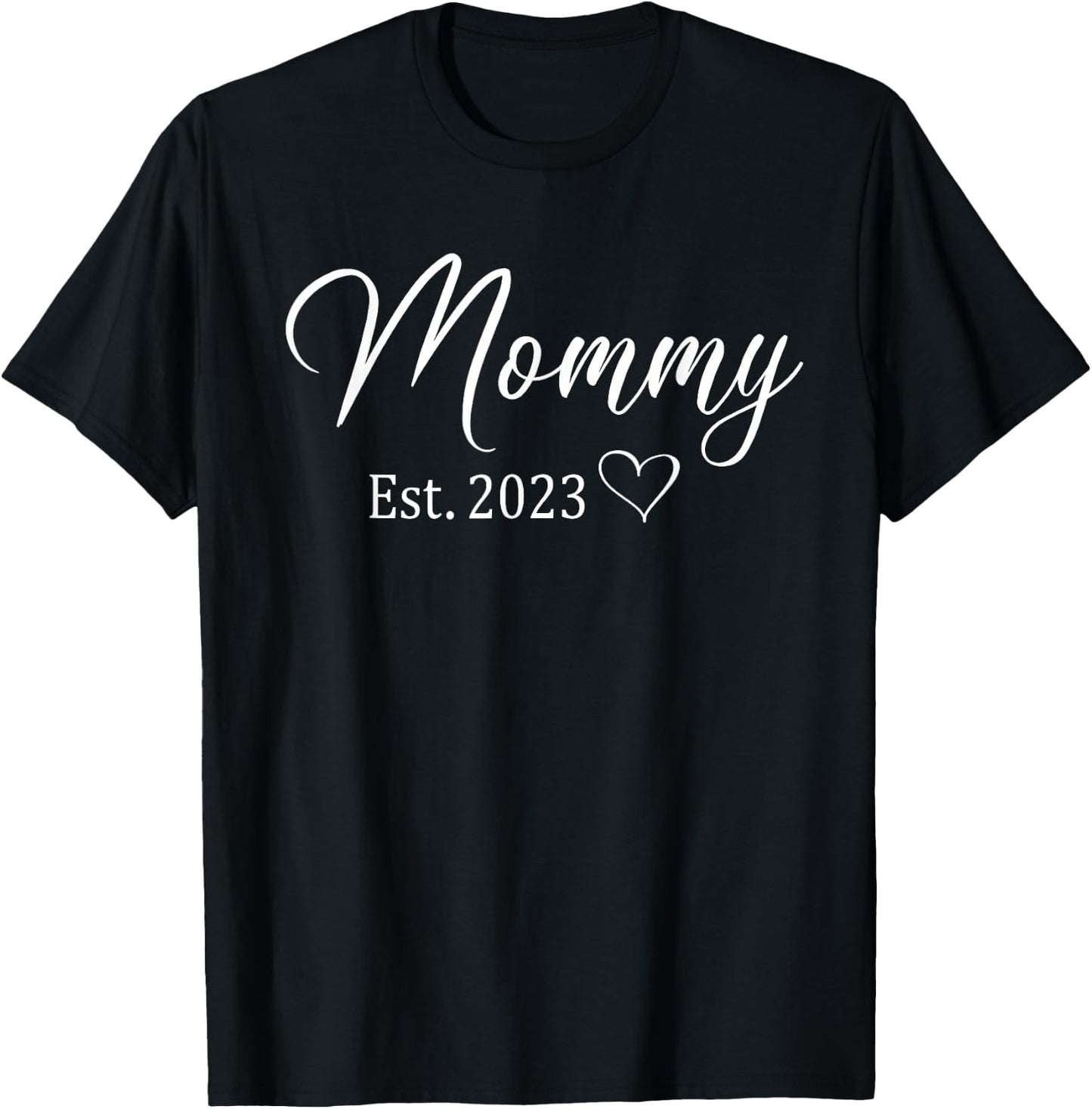 Promoted To Mommy 2023 Cute Mom est. 2023 T-Shirt - T-Shirt | Black