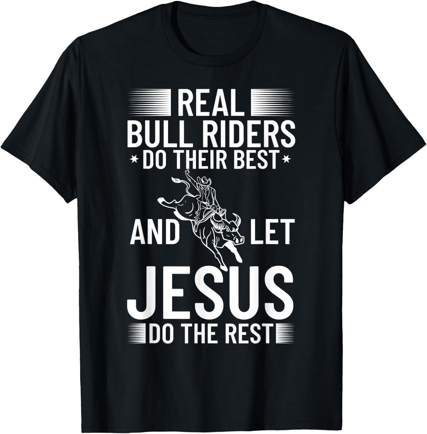 Bull Riding Bucking Bulls Rodeo Mechanical Cowboy Rider T-Shirt - T-Shirt | Black