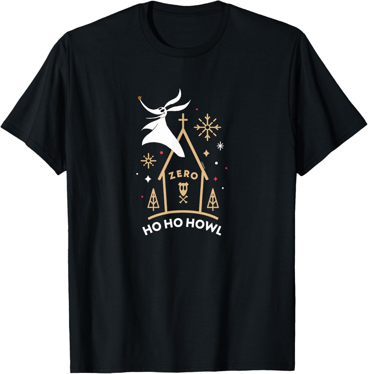 The Nightmare Before Christmas - Zero Ho Ho Howl T-Shirt - T-Shirt | Black