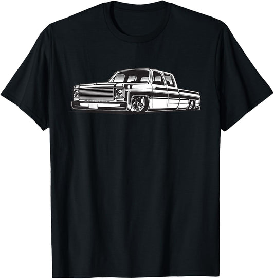 C10 Mini Truck Lowrider Slammed T-Shirt - T-Shirt | Black