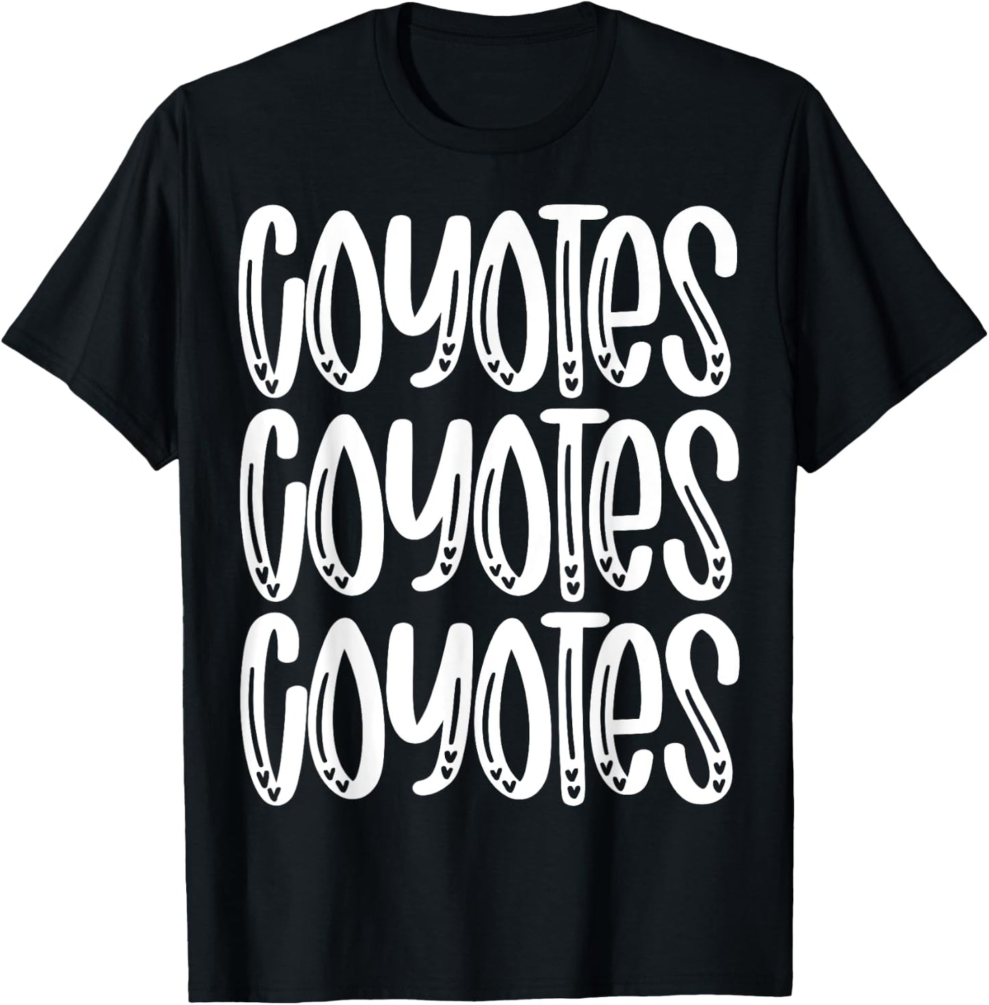 Coyotes Repeating School Spirit T-Shirt - T-Shirt | Black