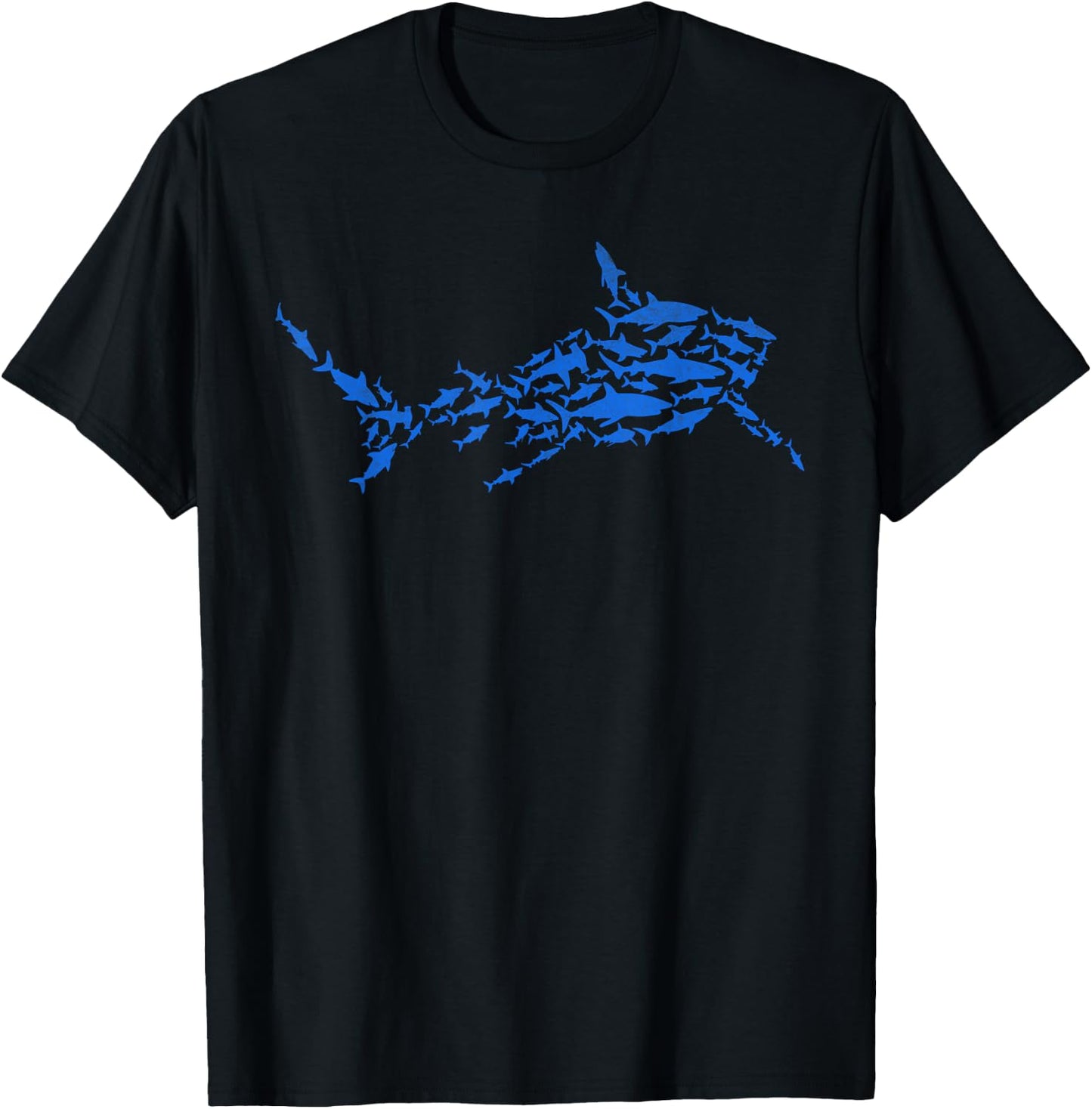 Sharkfish Shark Silhouette Shark Fishing Sharks I Shark Fish T-Shirt - T-Shirt | Black