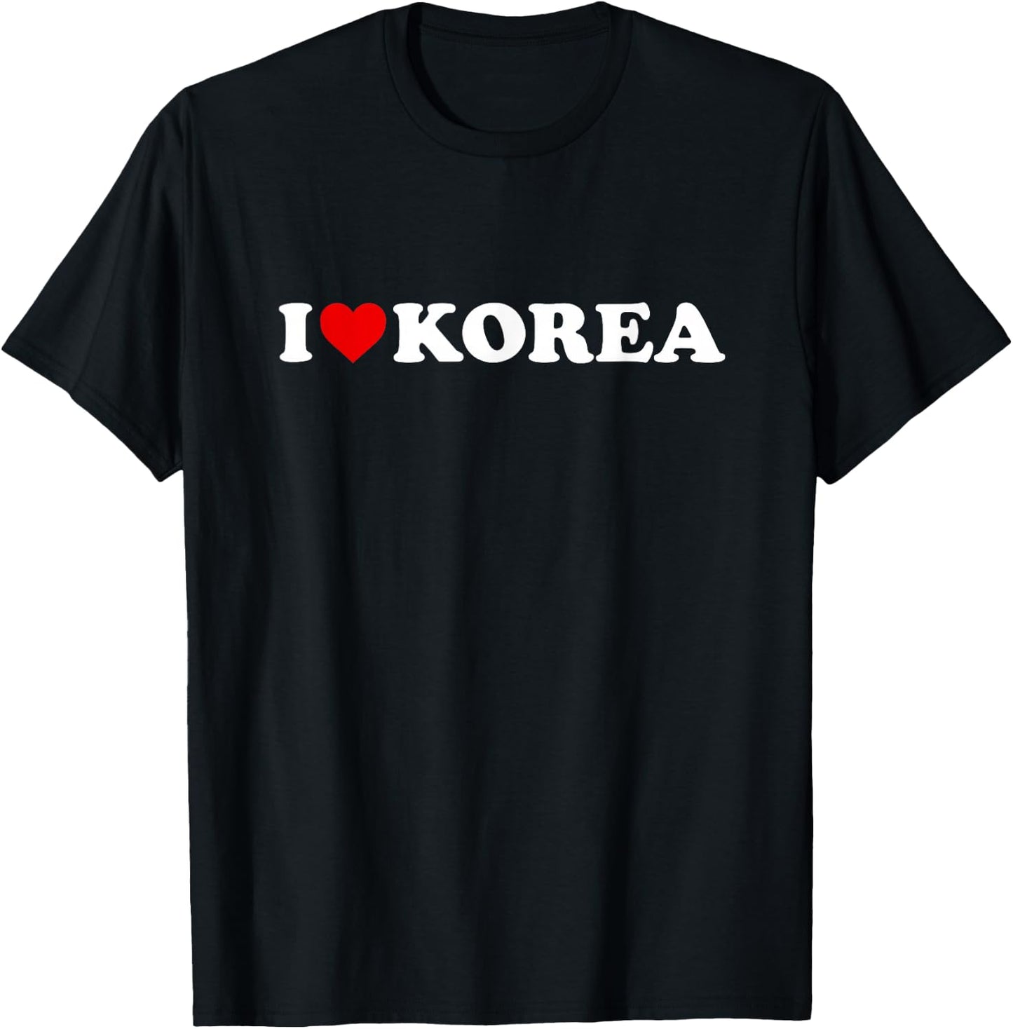 I Love Korea - Heart T-Shirt - T-Shirt | Black