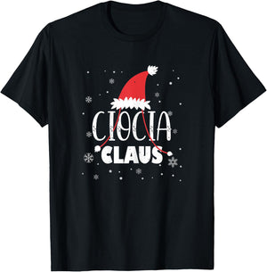 Ciocia Claus Santa Hat Polish Ciocia Aunt Claus Auntie Xmas T-Shirt - T-Shirt | Black