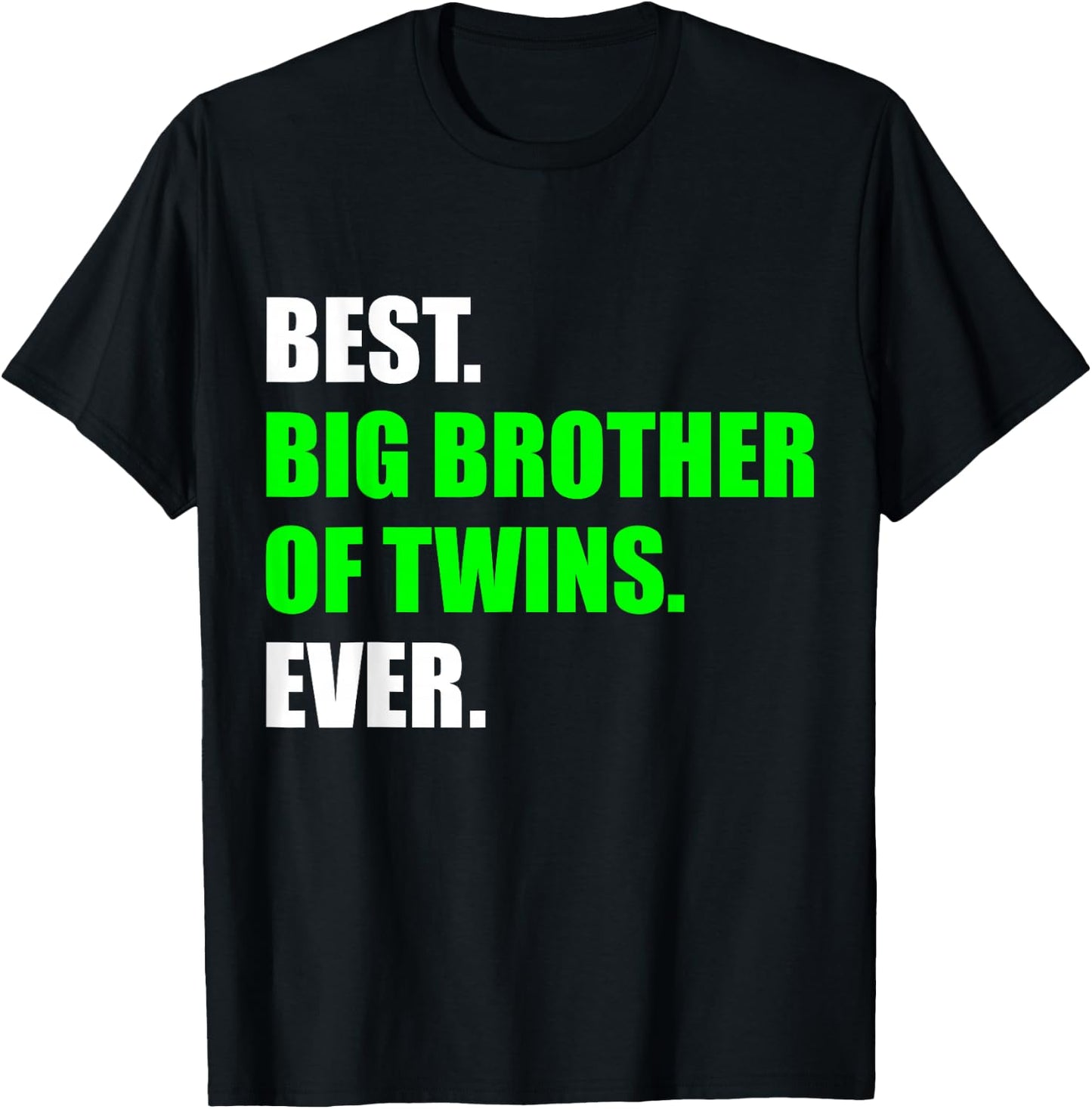 Best Big Brother of Twins Announcement Big Bro of Twins T-Shirt - T-Shirt | Black