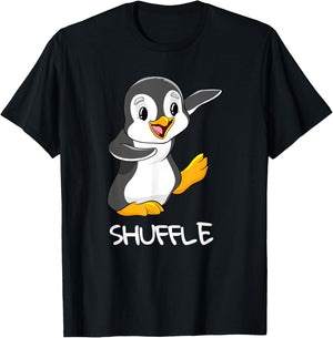 Shuffle dancing penguin Shirt Shuffle Dance Music Techno T-Shirt - T-Shirt | Black