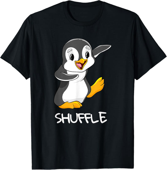 Shuffle dancing penguin Shirt Shuffle Dance Music Techno T-Shirt - T-Shirt | Black