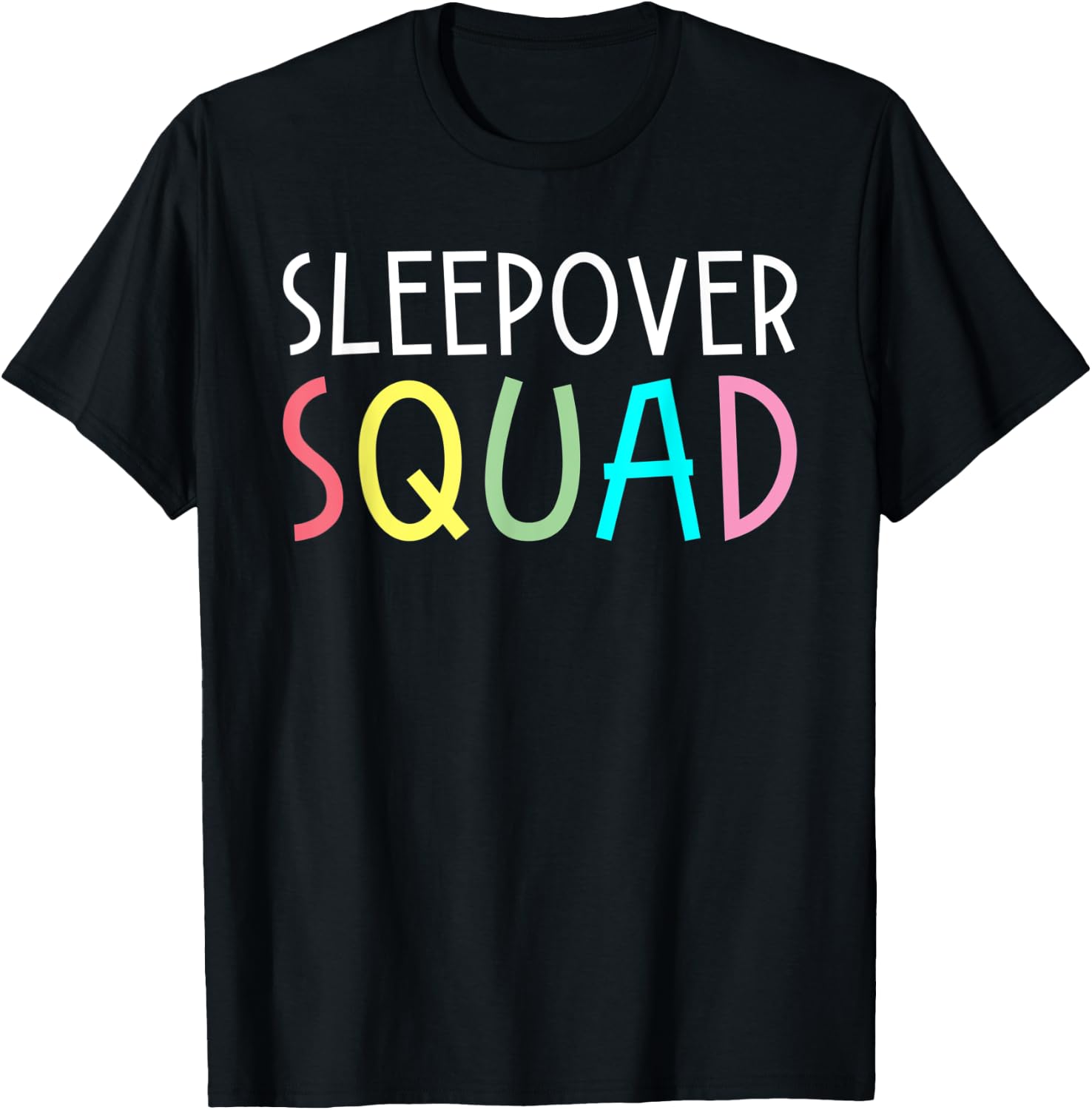Sleepover Squad Slumber Party Overnight Pajama Gift T-Shirt - T-Shirt | Black