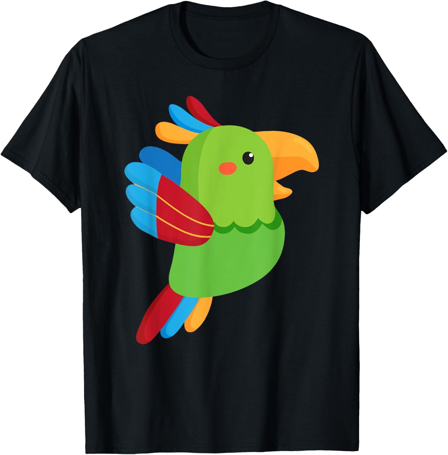 Parrot Shirt For Girls and Boys Parrot Shirts For Kids T-Shirt - T-Shirt | Black
