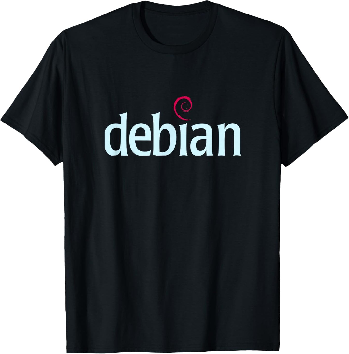Linux Debian lovers Spiral Logo Open Source Os T-Shirt - T-Shirt | Black