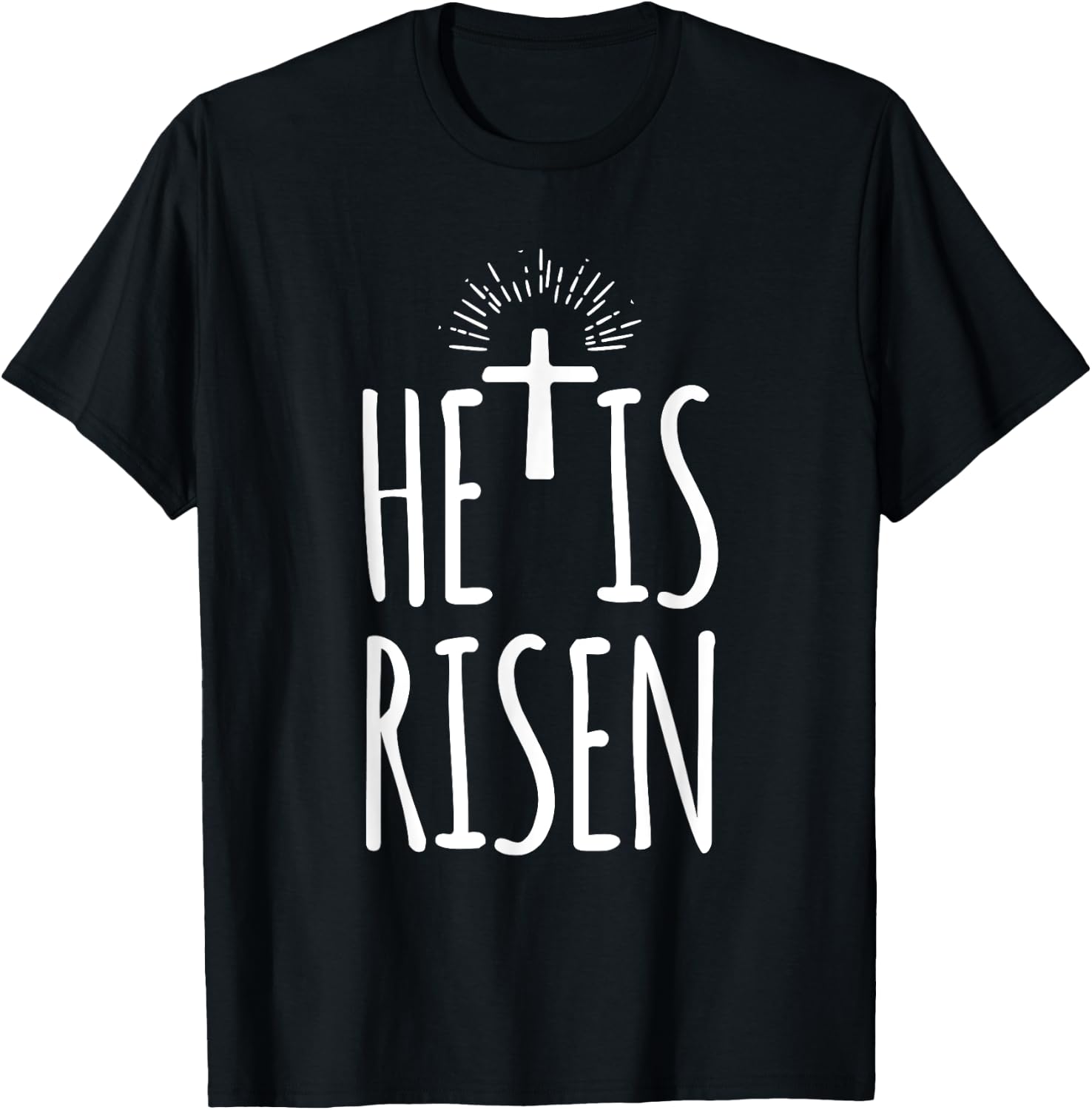 He Is Risen Shirt Women Christian Happy Easter T-Shirt - T-Shirt | Black