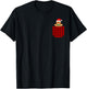 Gingerbread Cookie Buffalo Red Plaid Pocket Christmas Funny T-Shirt - T-Shirt | Black
