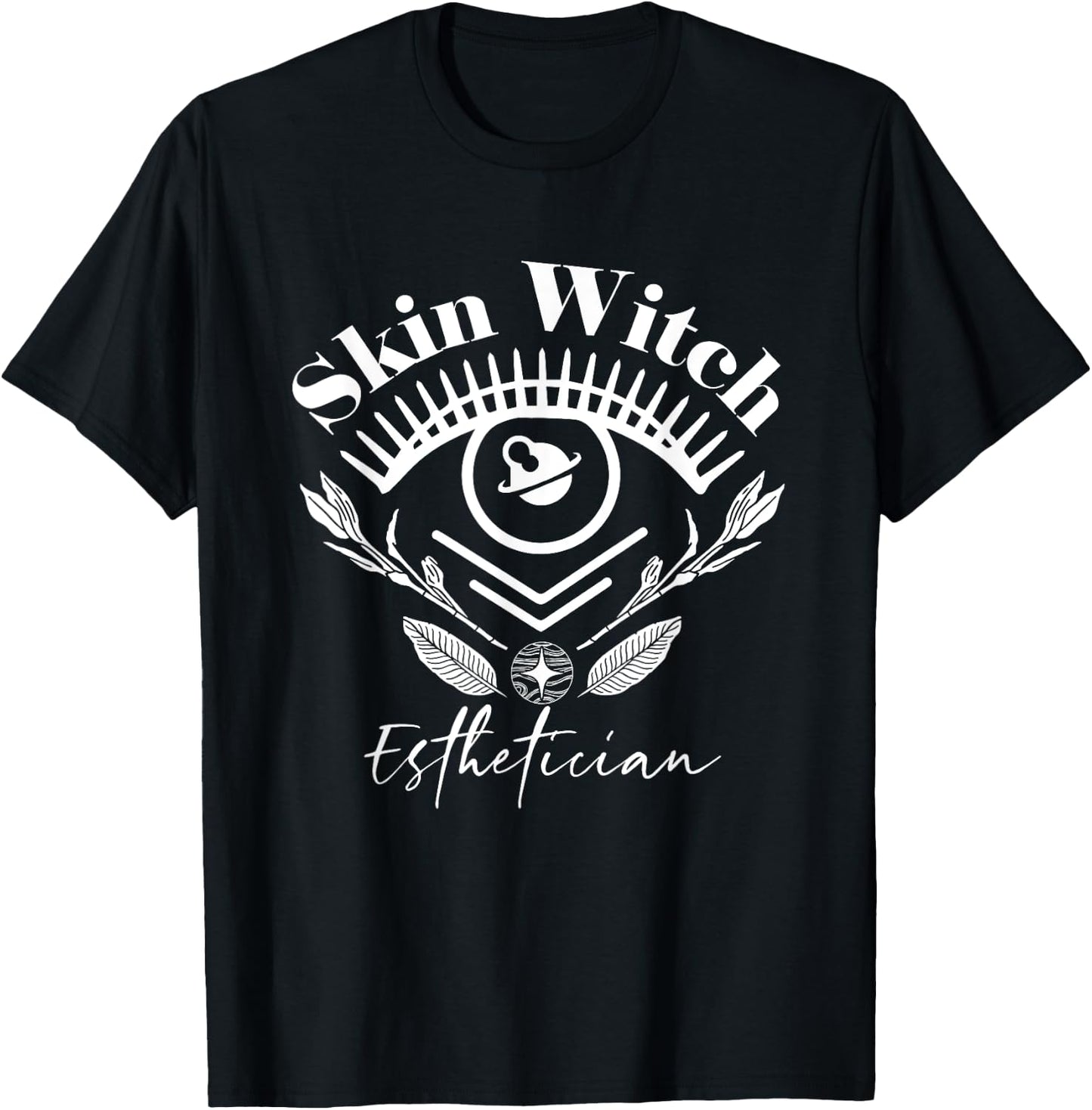 Skin Witch Skincare Witch Halloween Skin Esthetician T-Shirt - T-Shirt | Black