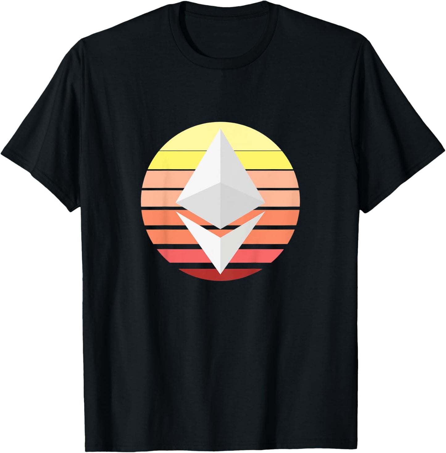 Ethereum ETH Logo Crypto Circle Pastel Cryptocurrency T-Shirt - T-Shirt | Black