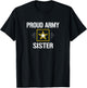 Proud Army Sister T-Shirt - T-Shirt | Black