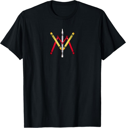 V M I Crayon Logo - Virginia Stress Relief Institute T-Shirt - T-Shirt | Black